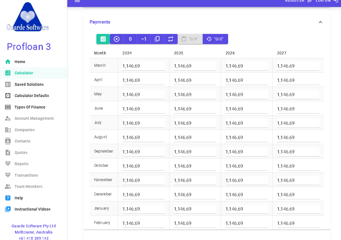 Profloan 3 Loan Calculator Payment Schedule